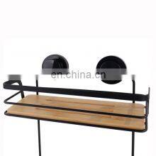 Latest Design Bathroom Storage Rack Iron Bamboo Storage Rack Shelves 2 Layers Wire Storage Rack thumbnail-4