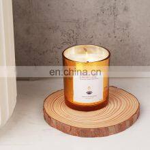 Luxury Cross Border Golden Glass Creative Smokeless Handmade Soy Wax Hand Gift Sets Customized Fragrance Scented Candle thumbnail-2