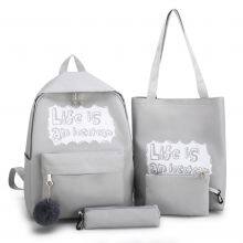 Women Letters Print Girls USB Charge Backpack Cheap Luggage & Bags thumbnail-3