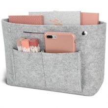 Felt Tote Handbag Purse Cosmetic Storage Makeup Bag Pocketbook Organizer Insert Divider Shaper Bag in Bag