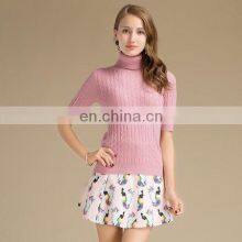 2017 Unique Mature Women In Tight Mongolian Pullover Cashmere Turtleneck Sweater thumbnail-3