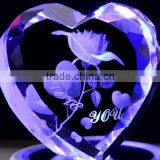 K9 Crystal Gift Heart Shaped Crystal With Crystal Music Ball
