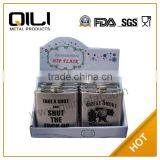 8pcs Satin Finish Stainless Steel Pocket Hip Flask Gift Set,Display Box Packaging Flask Set