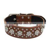 Professional Manufacturer Wholesale Diamond Litchi Grain Leather Pet Collar Dog Collars thumbnail-4