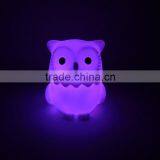 2015 New Design Small Size New Design Vynil Owl Anime Figure Led Light Toys