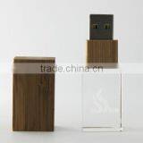 2016 Hot Sell Products Promotion Gift Mini Glass Crystal Usb Flash Drive With LED Light 3D Custom Logo Laser Engraved thumbnail-5