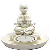 Baby Buddha Incense Burner and Votive T-light Candle Holder Meditation Figurine thumbnail-2