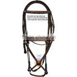 Mexican Bridle With Plain Nose Band Black. thumbnail-1