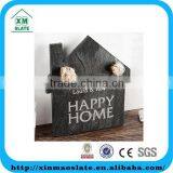 [factory Direct] 12x11cm Cut Edge House Shape Slate Hanging Craft Item DP-1211ID1AJ thumbnail-1