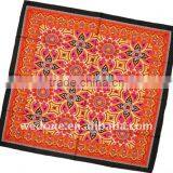 Sunflower Printed Silk Twill Foulard Scarf Orange/Black thumbnail-1