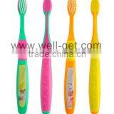 Kid Toothbrush With Tongue Cleaner Soft Silicone Baby Finger Brush thumbnail-1
