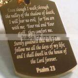 Low Price and High Quality Bible Gold Dog Tag