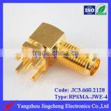 RPSMA Female Body With Male Pin 90 Degree Right Angle for Pcb Mount