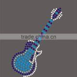 hot sale rhinestones motif with guitar design