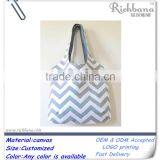 Canvas Cotton Chevron Fabric Bag Wholeslale