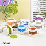 Travel Mug Cup With Silicone Lid Cover Cap Sets thumbnail-3