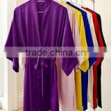 Ladies Short Silk Satin Bathrobe thumbnail-5