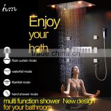 embed ceiling led shower 600*800mm thermostatic shower set rainfall waterfall water curtain multiple function shower head set