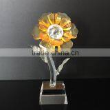 Newest Design Custom Crystal Glass Flower Model