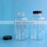 Clear PET Pharmaceutical Plastic Packaging Bottle 500ml, 500cc Medicine Pill Capsule Bottle With Tearing Cap thumbnail-2
