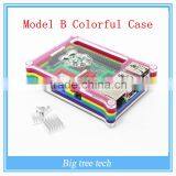 Raspberry Pi 2 Model B Colorful Case Rainbow Cover Transparent Shell Acrylic Enclosure Box Compatible GPIO TF Card InterfaceE207