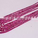 Pink Tourmaline Faceted Rondell 5 Strand Necklace thumbnail-4