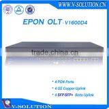 4 PON Port GEPON OLT 20KM Transmission Distance 4GE Interface for Uplink With 1:64 Splitter Ratio