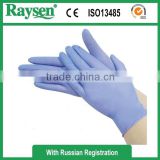 Disposable powder free chemical resistant nitrile gloves