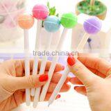 Diy Creative Stationery Personalized Novelty Plastic Lollipop Shaped Ballpoint Pen Best Promotional Gift Black Ink Gel Pen thumbnail-1