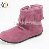 2016 Hot Pink Girl Ankle Boot Cemented Boot With Fringe thumbnail-1