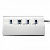 New Portable USB 3.0 4 Port Aluminum USB Splitter Hub With USB Cable thumbnail-3