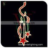 Christmas Candle Light 2D LED Pole Motif Light