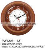 12 Inch Unique Retro Plastic Week Wall Clock thumbnail-1