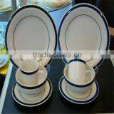 Blue and White Porcelain Dinnerware Set / Poland Porcelain Dinnerware Set / Colorful Porcelain Dinnerware Sets thumbnail-2