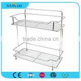 2 Tier Chrome Wire Storage Rack for Bathroom /Corner Rack/Shower Caddy/Bathroom Shelver DSCN1443