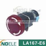 16mm Mushroom Head Emergency Stop Small Push Button Switch E6-11ZS E6-22ZS