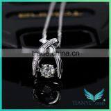 Moissanite Diamond Pendant Designs, 0.5CT VVS Clarity Moissanite Diamond Pendant Set for Women thumbnail-5