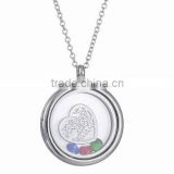 Wholesale Mothers day gift Rose Floral pendant necklace for heart shape Charm Necklace for mothers day
