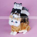 Car Interior Decoration Toy Mini Lifelike Cat Plush Toy thumbnail-2