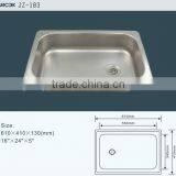 Export Philippines Cheap Single Bowl 16"*24" Stainless Steel Basin thumbnail-2