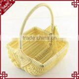 Wholesale Fruit Packing Basket Small Plastic Wicker Baskets With Handles thumbnail-3