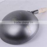 FDA LFGB Certificate Hand Hammered Two Handle Wok Carbon Steel thumbnail-5