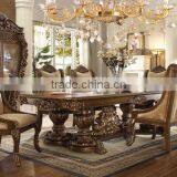 Pure American Classic Luxury Full Solid Wood Cream Color Palace Carving Dining Room Furniture Set(MOQ=1 SET) thumbnail-5