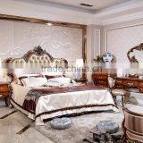 Italian Wood Bedroom Furniture Set, Luxury Royal Bed Room Furniture thumbnail-6
