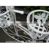 POWERLON Vintage Metal Bicycle Flower Plant Stand 3 Tier Pot Wrought Iron Outdoor Garden Furniture thumbnail-4