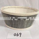 Wholesale Cheap Home Dekoration Desk Big Indoor Oval Wooden Flower Pots thumbnail-2