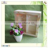 Hinge Transparent Lid Pine Wood Moon Cake Box thumbnail-5