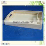 Unfinished Compartments Wood Milk Food Crate Tray thumbnail-2
