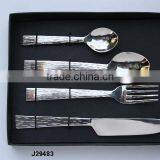Hammered Steel Cutlery Set in Mirror Polish thumbnail-1