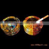 8.5cm Round Glass Ashtray, Decaled Glass Ashtray,glass Ashtray thumbnail-1
